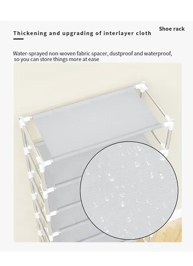 9-Tier Vertical Narrow Shoe Rack Organizer Tall Shoe Rack for Closet Entryway Non-Woven Cover Shoe Shelf (W58 x D30 x H158)cm - Win Red