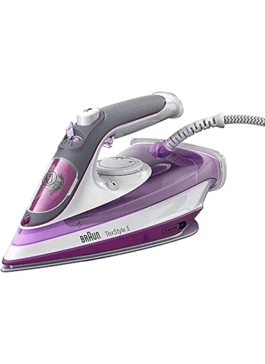 Braun TexStyle 5-2700 Watts, 300ml Water Capacity, FreeGlide 3D Technology, Auto Off Steam Iron SI 5037 Violet