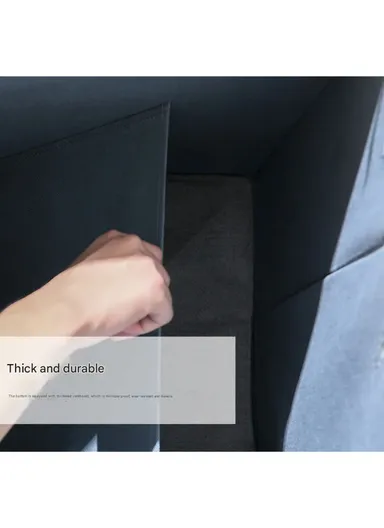 Foldable Laundry Storage Stool with Lid, Large Fabric Clothes Hamper &amp; Organizer with Side Handles (W40 × D29 × H60)cm – Grey