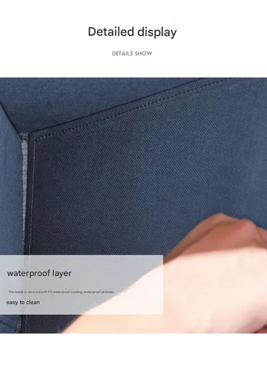 Foldable Laundry Storage Stool with Lid, Large Fabric Clothes Hamper &amp; Organizer with Side Handles (W40 × D29 × H60)cm – Grey