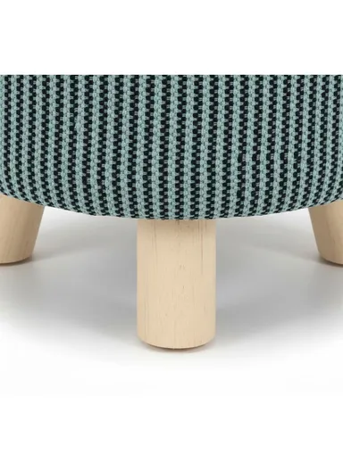 Simple Creative Mesh Stool Portable, Anti-Slip Top &amp; Space-Saving Design (D28 x H25)cm - Dark Aqua &amp; Black