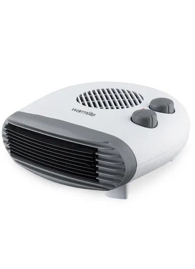 2000W Portable Flat Fan Heater with Dual Heat Levels &amp; Multi-Mode Air Function