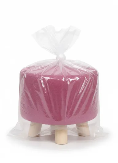 Simple Creative Microfiber Suede Small Stool – Portable, Anti-Slip &amp; Space-Saving Design (D28 × H25 cm)  – Rose