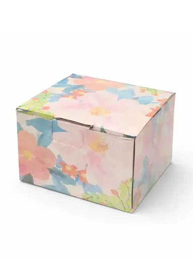 320ml Floral Daisy Design Ceramic Mug With Comfortable Handle (D9 x H7)cm - Pink