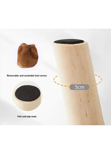 Simple Creative Children Faux Fur Small Stool Portable, Anti-Slip Top &amp; Space-Saving Design (D27 x H24)cm - Lion