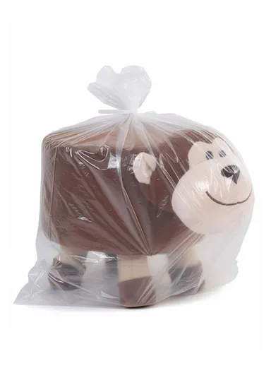 Simple Creative Children Faux Fur Small Stool Portable, Anti-Slip Top &amp; Space-Saving Design (D27 x H24)cm - Monkey