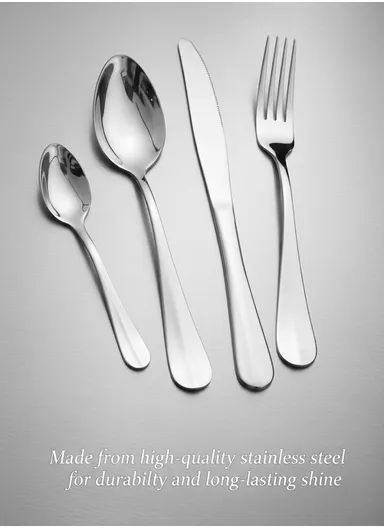 24-Pieces Premium Stainless Steel Cutlery Set with Ergonomic Design HR049-2