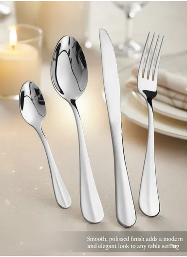 24-Pieces Premium Stainless Steel Cutlery Set with Ergonomic Design HR049-2