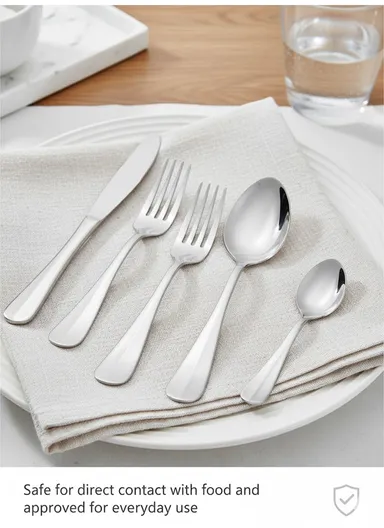 24-Pieces Premium Stainless Steel Cutlery Set with Ergonomic Design HR049-2