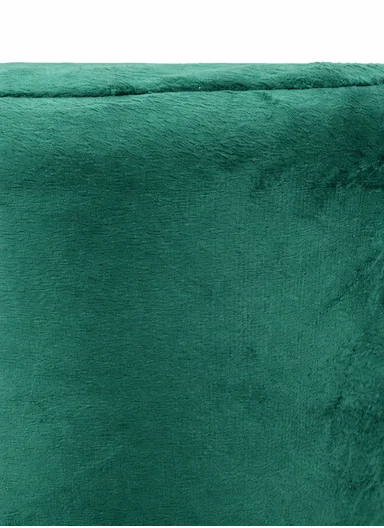 Simple Creative Faux Fur Small Stool Portable, Anti-Slip Top &amp; Space-Saving Design (D26 x H26)cm - Green