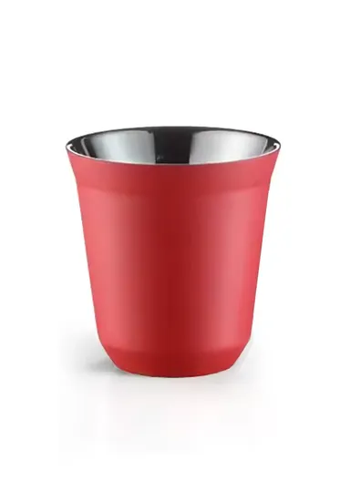 160ml Colpo Doppio Stainless Steel Coffee Cup PR0065 - Red