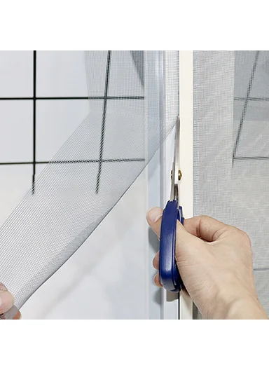 80 x 120cm Magnetic Window Screen Mesh Insect Barrier Curtain for Kitchen Living Room - White Frame+Grey Mesh