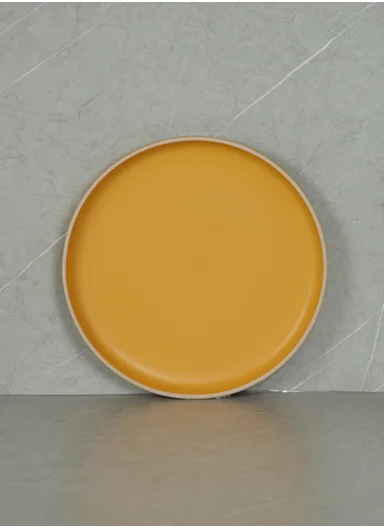 12 pieces Stoneware Dinnerware Set, Dishwasher &amp; Microwave Safe Durable Everyday Dining Set -Yellow