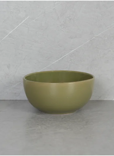 12 pieces Stoneware Dinnerware Set, Dishwasher &amp; Microwave Safe Durable Everyday Dining Set-Terracotta-Green