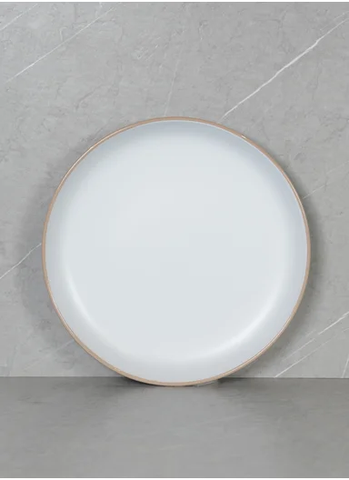 12 pieces Stoneware Dinnerware Set, Dishwasher &amp; Microwave Safe Durable Everyday Dining Set-Terracotta-White