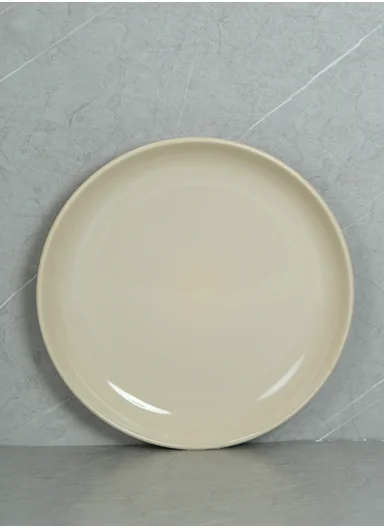 12 pieces Stoneware Dinnerware Set, Dishwasher &amp; Microwave Safe Durable Everyday Dining Set -Beige