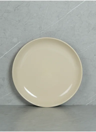 12 pieces Stoneware Dinnerware Set, Dishwasher &amp; Microwave Safe Durable Everyday Dining Set -Beige