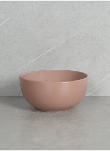 12Pcs Contemporary Round Stoneware Dinnerware Set - Pink