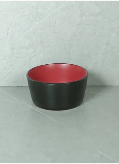 12 pieces Stoneware Dinnerware Set, Dishwasher &amp; Microwave Safe Durable Everyday Dining Set -Black &amp; Red