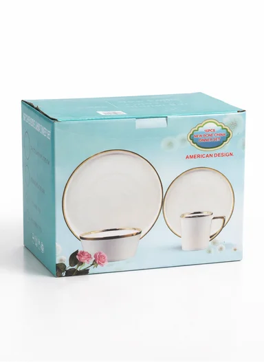 16 pieces Stoneware Dinnerware Set, Dishwasher &amp; Microwave Safe Durable Everyday Dining Set - White