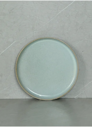 12 pieces Stoneware Dinnerware Set, Dishwasher &amp; Microwave Safe Durable Everyday Dining Set -Light Blue