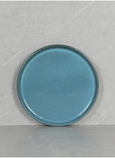 18 pieces Stoneware Dinnerware Set, Dishwasher &amp; Microwave Safe Durable Everyday Dining Set -Blue