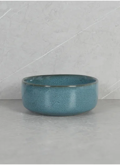 18 pieces Stoneware Dinnerware Set, Dishwasher &amp; Microwave Safe Durable Everyday Dining Set -Blue