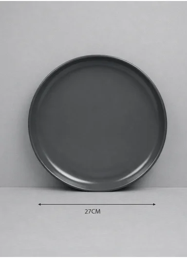 12-Pieces Modern Matte Grey Stoneware Dinnerware Set With Mug BM-12328