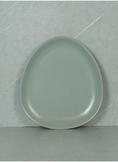 12 pieces Stoneware Dinnerware Set, Dishwasher &amp; Microwave Safe Durable Everyday Dining Set -Moss Green BM-12321