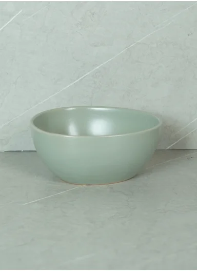 12 pieces Stoneware Dinnerware Set, Dishwasher &amp; Microwave Safe Durable Everyday Dining Set -Moss Green BM-12321