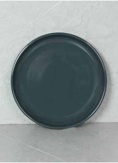 12 pieces Stoneware Dinnerware Set, Dishwasher &amp; Microwave Safe Durable Everyday Dining Set -Charcoal Grey -BM-12316