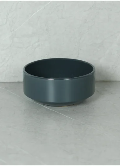 12 pieces Stoneware Dinnerware Set, Dishwasher &amp; Microwave Safe Durable Everyday Dining Set -Charcoal Grey -BM-12316