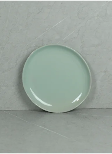 12 pieces Stoneware Dinnerware Set, Dishwasher &amp; Microwave Safe Durable Everyday Dining Set -Sage Green -BM-12304