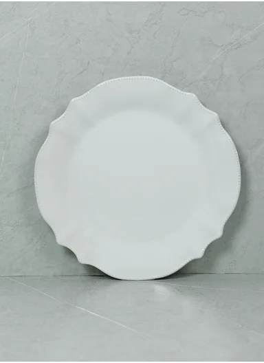  12 pieces Stylish Stoneware Dinnerware Set, Dishwasher &amp; Microwave Safe Durable Everyday Dining Set -white -BM-12117