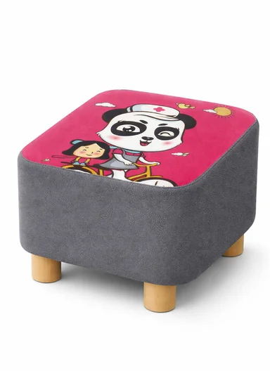 Simple Creative Oxford Fabric Small Stool – Portable, Anti-Slip &amp; Space-Saving Design (L26 x W26 x H23)cm – Style 1