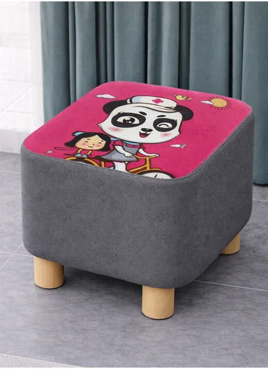 Simple Creative Oxford Fabric Small Stool – Portable, Anti-Slip &amp; Space-Saving Design (L26 x W26 x H23)cm – Style 1