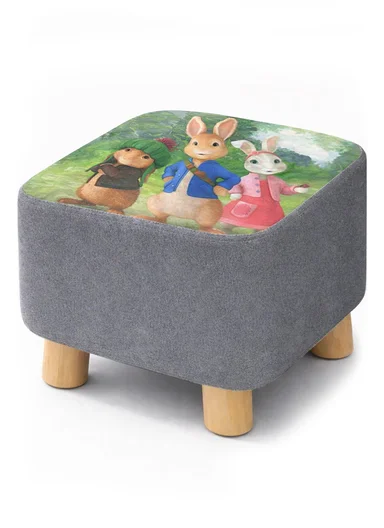 Simple Creative Oxford Fabric Small Stool – Portable, Anti-Slip &amp; Space-Saving Design (L26 x W26 x H23)cm – Style 2