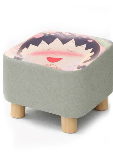 Simple Creative Oxford Fabric Small Stool – Portable, Anti-Slip &amp; Space-Saving Design (L26 x W26 x H23)cm – Style 3