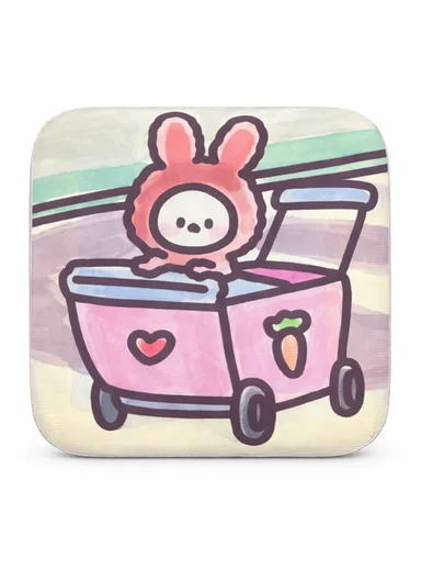 Simple Creative Oxford Fabric Small Stool – Portable, Anti-Slip &amp; Space-Saving Design (L26 x W26 x H23)cm – Style 4