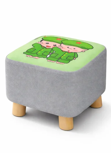 Simple Creative Oxford Fabric Small Stool – Portable, Anti-Slip &amp; Space-Saving Design (L26 x W26 x H23)cm – Style 5