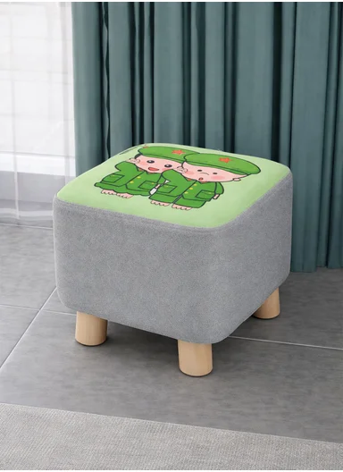 Simple Creative Oxford Fabric Small Stool – Portable, Anti-Slip &amp; Space-Saving Design (L26 x W26 x H23)cm – Style 5