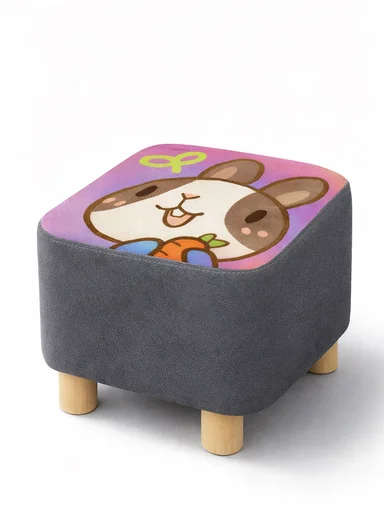 Simple Creative Oxford Fabric Small Stool – Portable, Anti-Slip &amp; Space-Saving Design (L26 x W26 x H23)cm – Style 7