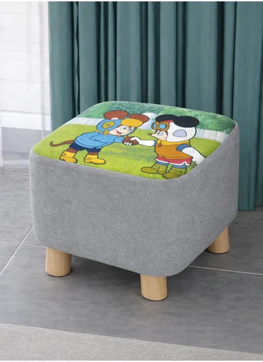 Simple Creative Oxford Fabric Small Stool – Portable, Anti-Slip &amp; Space-Saving Design (L26 x W26 x H23)cm – Style 11