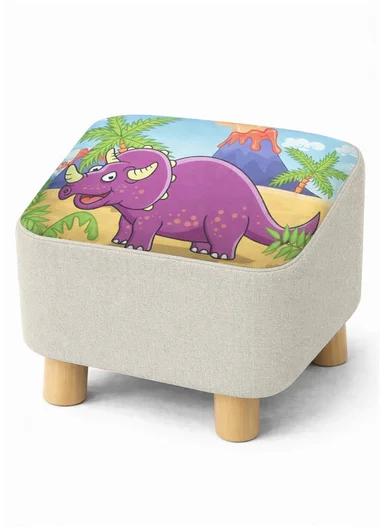 Simple Creative Oxford Fabric Small Stool – Portable, Anti-Slip &amp; Space-Saving Design (L26 x W26 x H23)cm – Style 13