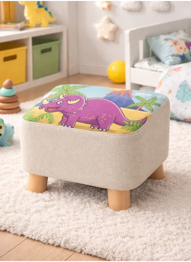 Simple Creative Oxford Fabric Small Stool – Portable, Anti-Slip &amp; Space-Saving Design (L26 x W26 x H23)cm – Style 13