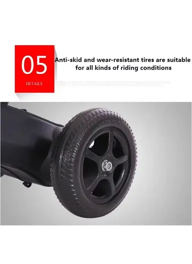 Kids Ride-On Tricycle with Music, Lights &amp; Stable Three-Wheel Design Y-TS171 - Red