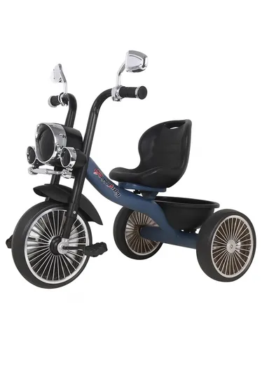 Kid’s Ride-On Tricycle with Music, Light &amp; Stable Design Y-TS826 - Blue