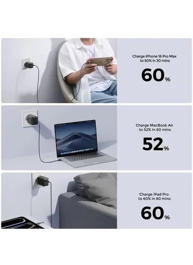 45W Dual-Port (2C) Charger-Black (EU) JR-TCG17 - Black