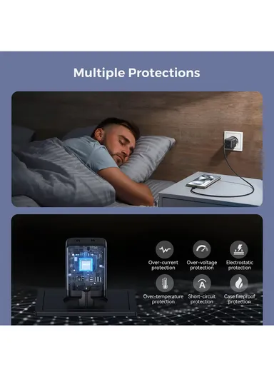 45W Dual-Port (2C) Charger-Black (EU) JR-TCG17 - Black