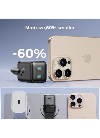 45W Dual-Port (2C) Charger-Black (EU) JR-TCG17 - Black